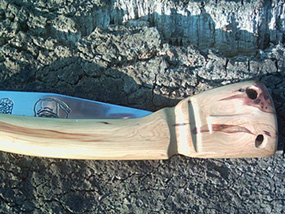 Coltello da scanno con manico in legno